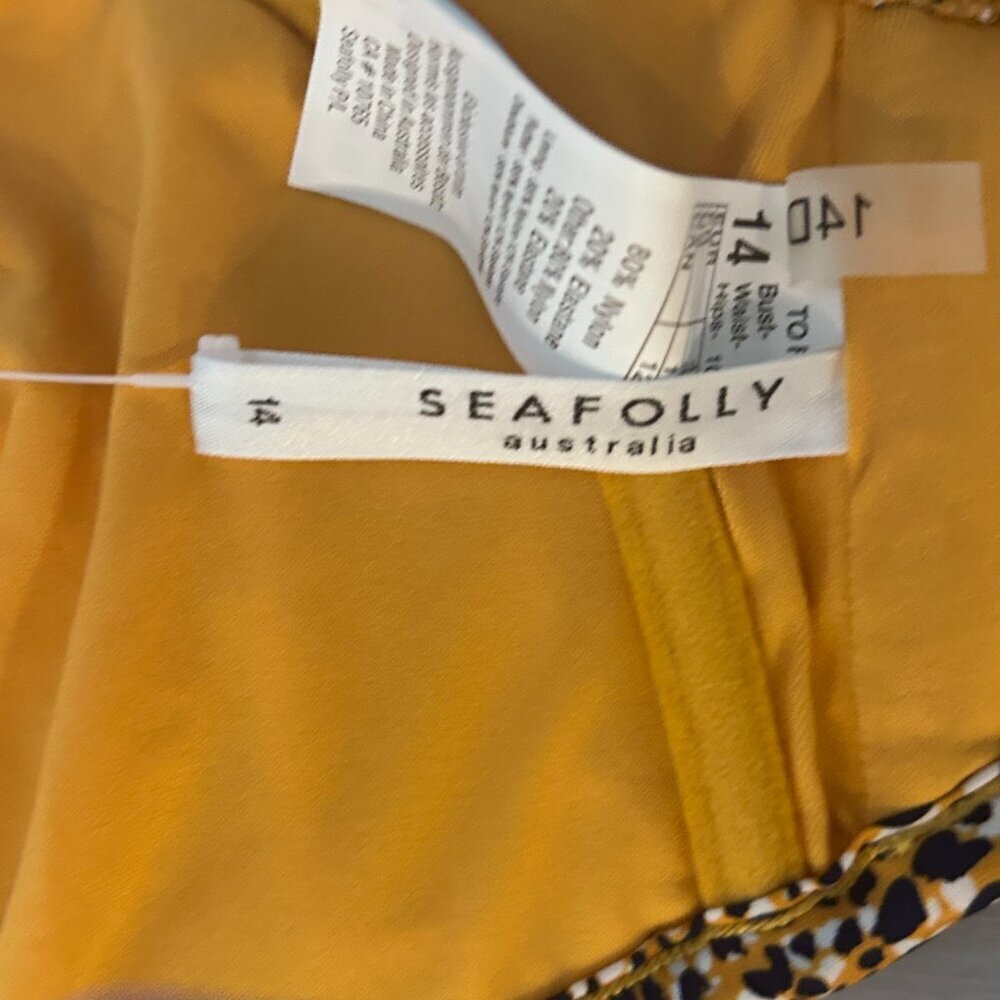 NWT SEAFOLLY ANTHROPOLOGIE SPIRIT ANIMAL BRALETTE BIKINI TOP Size 14 DD NEW - Picture 10 of 13